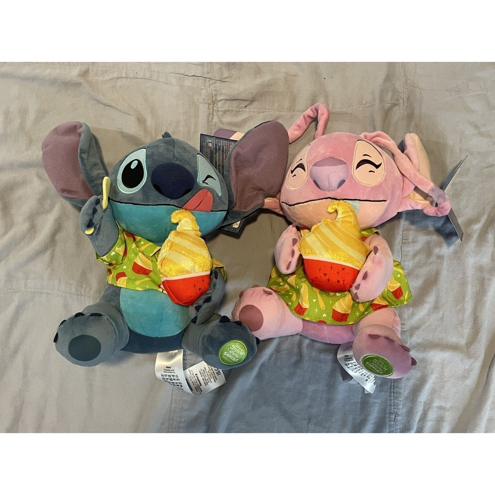 NEW 2024 Disney Stitch Attacks Snacks Dole Whip Angel & Stitch Plush Series 8/12